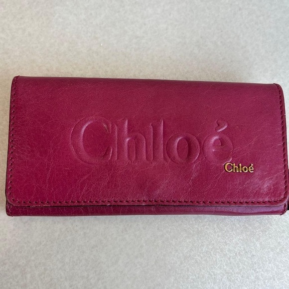 Chloe Pink Leather Wallet - Picture 7 of 9